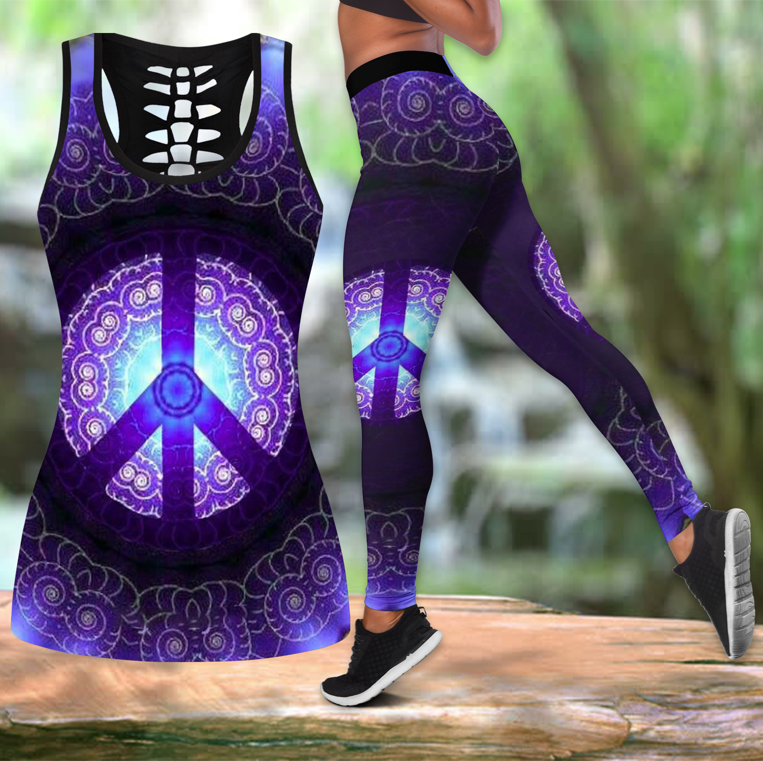 Hippie Peace Combo Legging + Tank Limited by SUN-Apparel-SUN-S-S-Vibe Cosy™