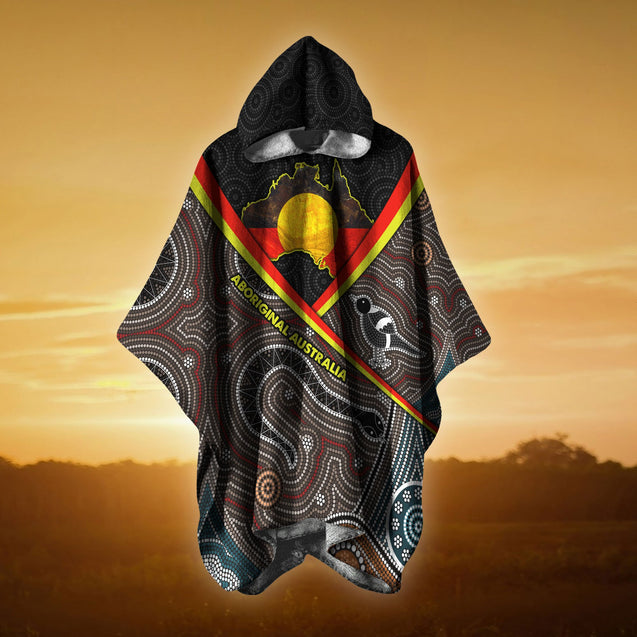 Proud to be aboriginal Totem Brown 3D printed Poncho