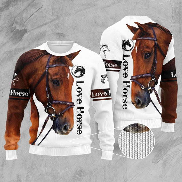 Love Horse 3D All Over Printed Hoodie Pi112056