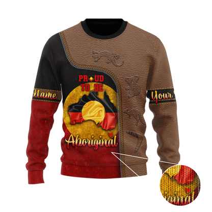 Totem Pattern Proud to be Aboriginal Flag 3D design printed shirts