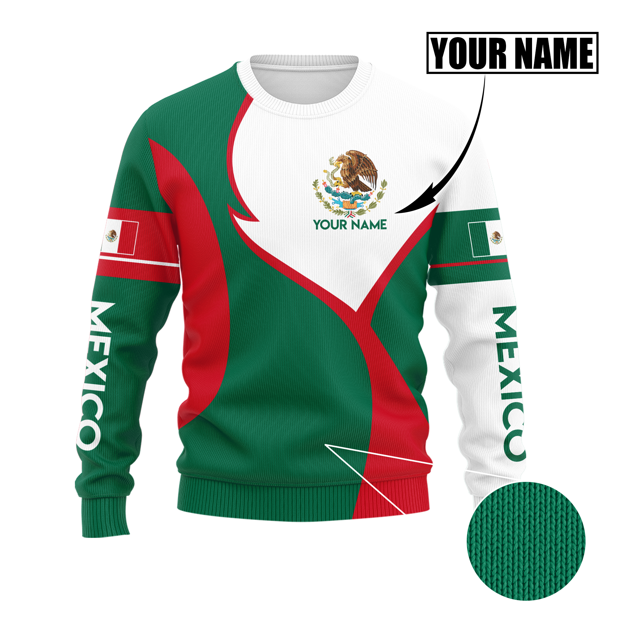 Mexico Hoodie Perionalized 3D All Over Printed Hoodie Shirts