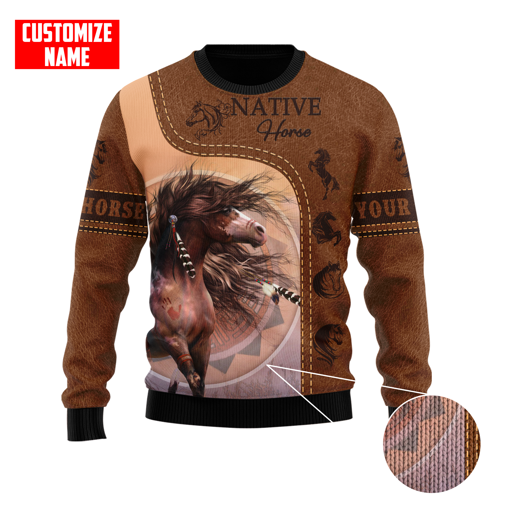 Customized Name Native American 3D All Over Printed Shirts for Women