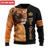 Gift For Mom Custom Name Queen Lion 3D All Over Printed Unisex Shirts