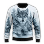 Love Wolf Native American 3D All Over Printed Shirts for Women