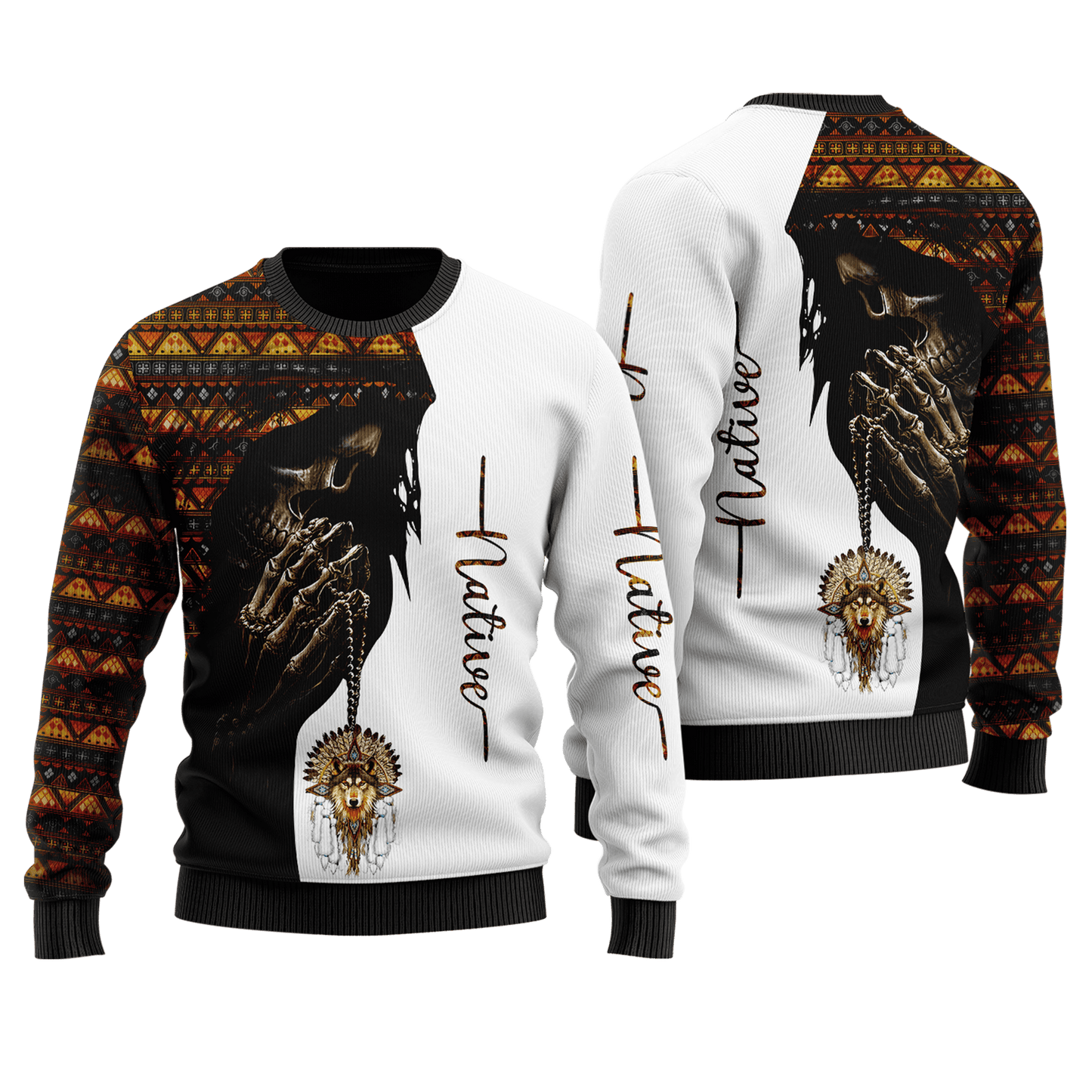 Native American Skull 3D All Over Printed Unisex Shirts