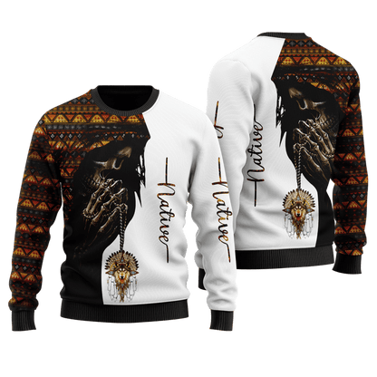 Native American Skull 3D All Over Printed Unisex Shirts
