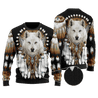 Love Wolf Native American 3D All Over Printed Shirts for Women