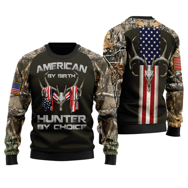 American By Birth Hunter By Choice 3D All Over Printed Unisex Shirts