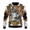 Love Wolf Native American 3D All Over Printed Shirts for Women