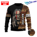 Customized name Native American 3D All Over Printed Unisex Shirts