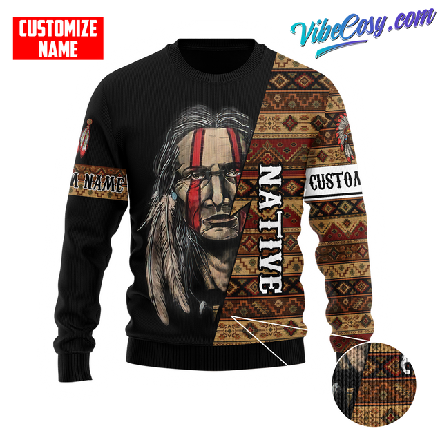 Customized name Native American 3D All Over Printed Unisex Shirts