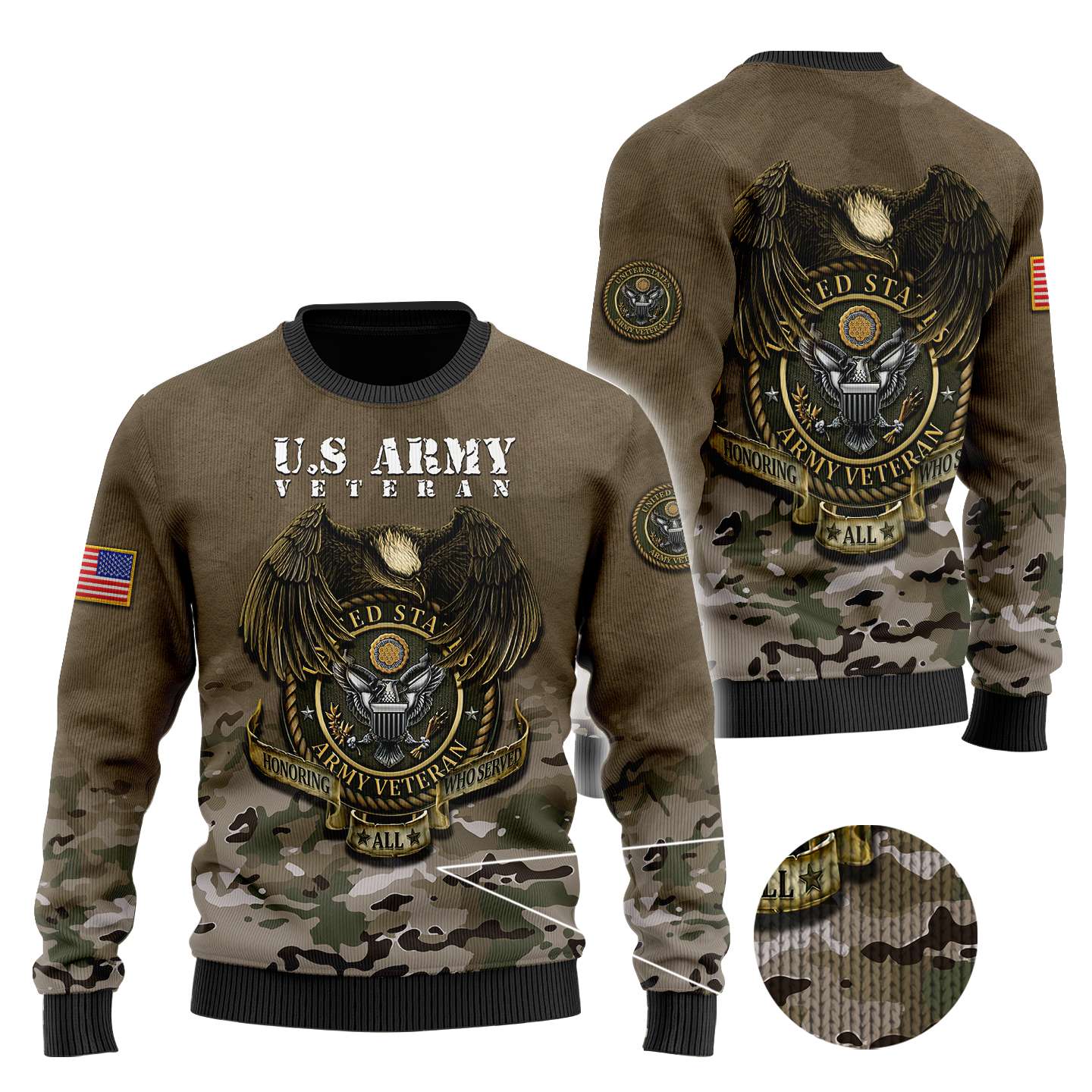 United States Army 3D All Over Printed Unisex Shirts