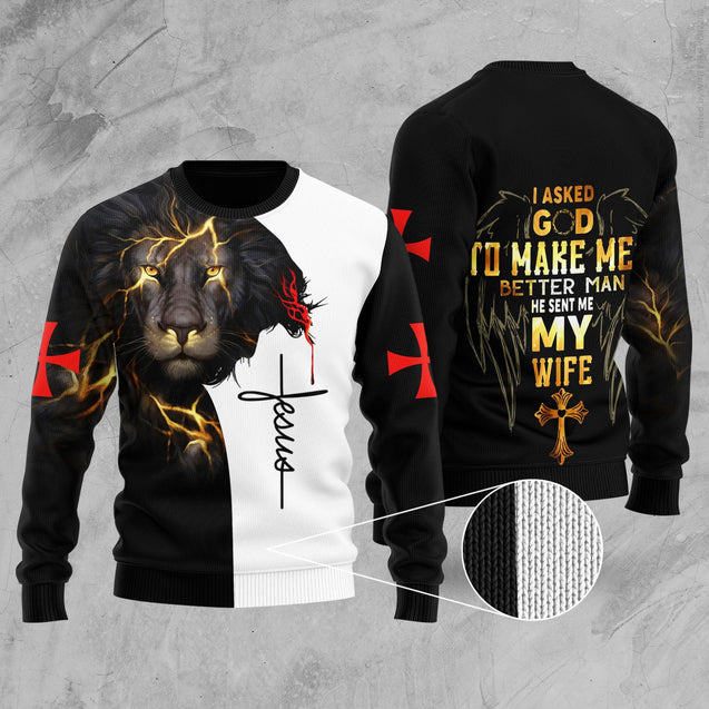 I Asked God To Make Me A Better Man 3D All Over Printed Hoodie Pi112059