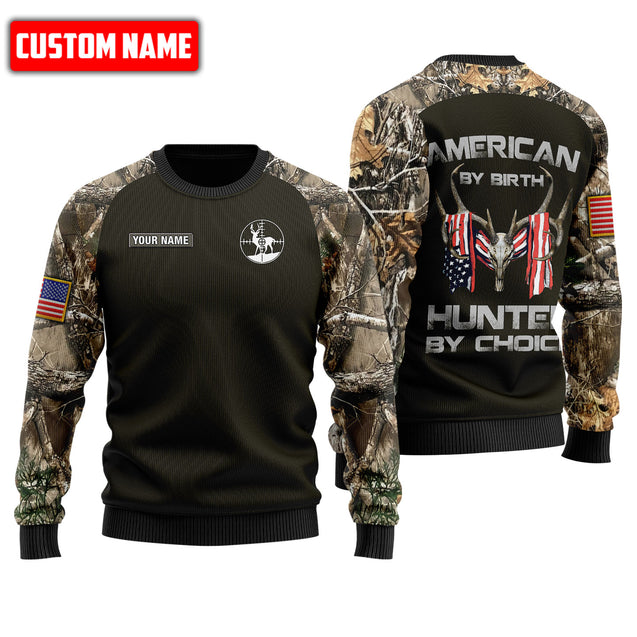 Customized Name American By Birth Hunter By Choice 3D All Over Printed Unisex Shirts