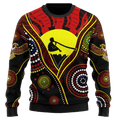 Australian Aboriginal Flag Didgeridoo 3D printed shirts