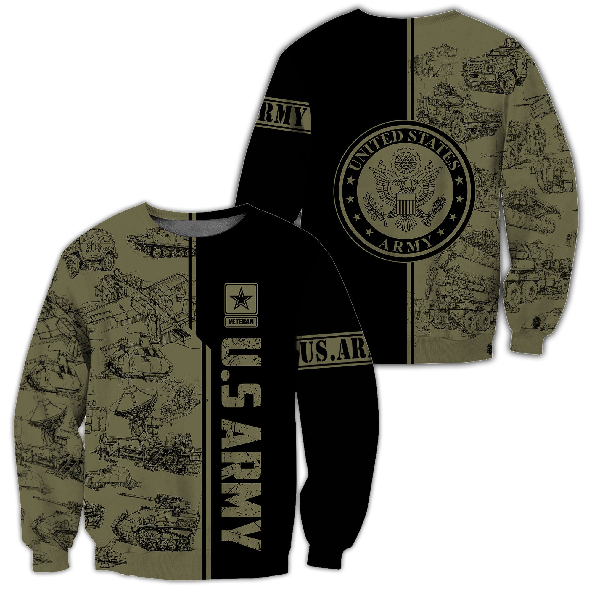US Army 3D All Over Printed Unisex Shirts