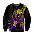 Amazing Polynesian Frangipani Flower Unisex Deluxe Hoodie ML