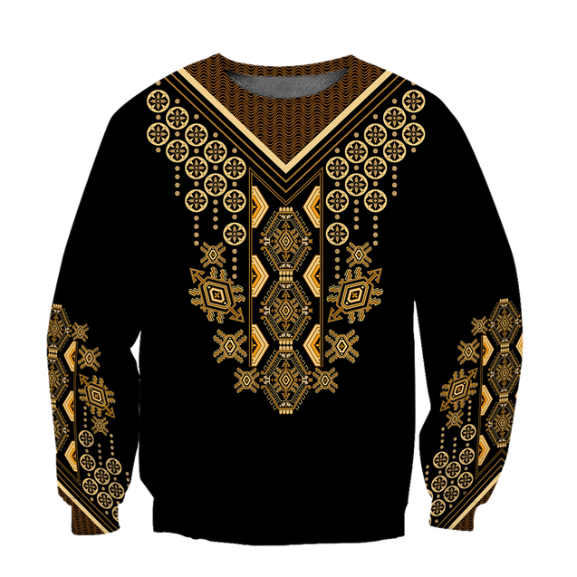 African Culture Dashiki Pattern Unisex Deluxe Hoodie ML