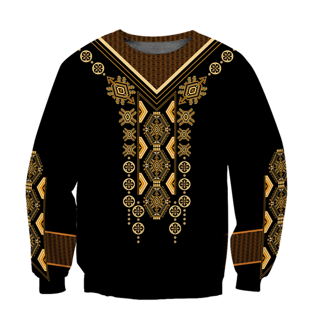 African Culture Dashiki Pattern Unisex Deluxe Hoodie ML