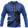 Samoa Polynesian Hoodie - Coconut Island Version-Apparel-Phaethon-Zipped Hoodie-S-Vibe Cosy™