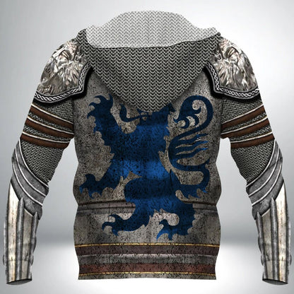 Scotland Armor Knight Warrior Chainmail 3D All Over Printed Shirts For Men and Women TT290202-Apparel-TT-Hoodie-S-Vibe Cosy™