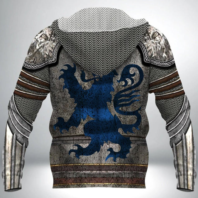 Scotland Armor Knight Warrior Chainmail 3D All Over Printed Shirts For Men and Women TT290202-Apparel-TT-Hoodie-S-Vibe Cosy™