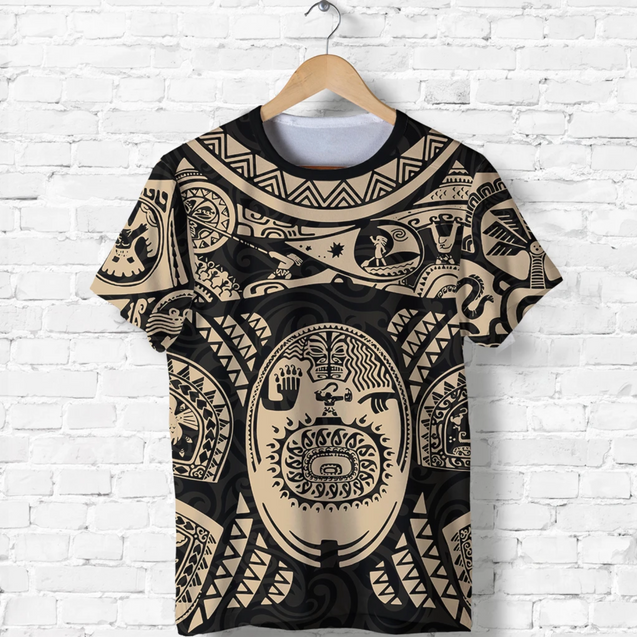 Maui Tattoo Shirt, Mini Maui Tattoo 3D Full Printing Pullover Hoodie MP981-Apparel-MP-T-Shirt-S-Vibe Cosy™