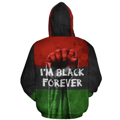 African Hoodie - African I'm Black Forever Hoodie-ALL OVER PRINT HOODIES (A)-HPArt-Women-XS-Black-Vibe Cosy™