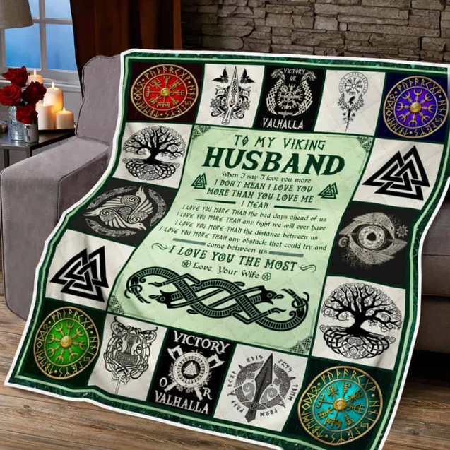 Viking 3D All Over Printed Quilt