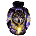 Premium Wolf Native American Galaxy 3D All Over Printed Unisex Shirts