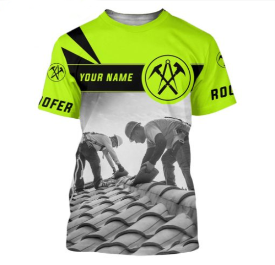 Premium Roofer Man Custom Name Unisex Shirts