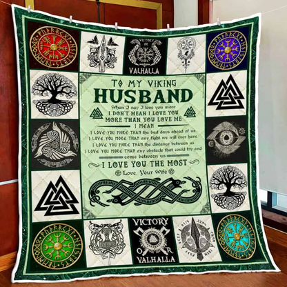Viking 3D All Over Printed Quilt