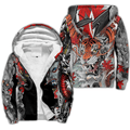 Japanese Samurai Tattoo 3D Over Printed Unisex Hoodie ML