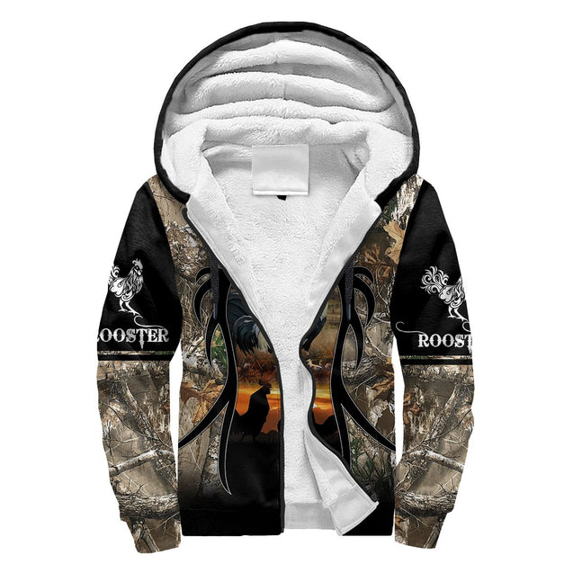 Rooster Camo 3D All Over Printed Unisex Deluxe Hoodie ML