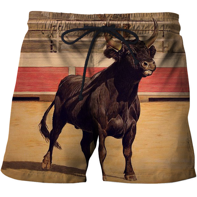 3D All Over Print Bull Cow Toro-Apparel-PHLong-Short-S-Vibe Cosy™