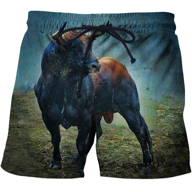 3D All Over Print Bull Art 9-Apparel-PHLong-Short-S-Vibe Cosy™