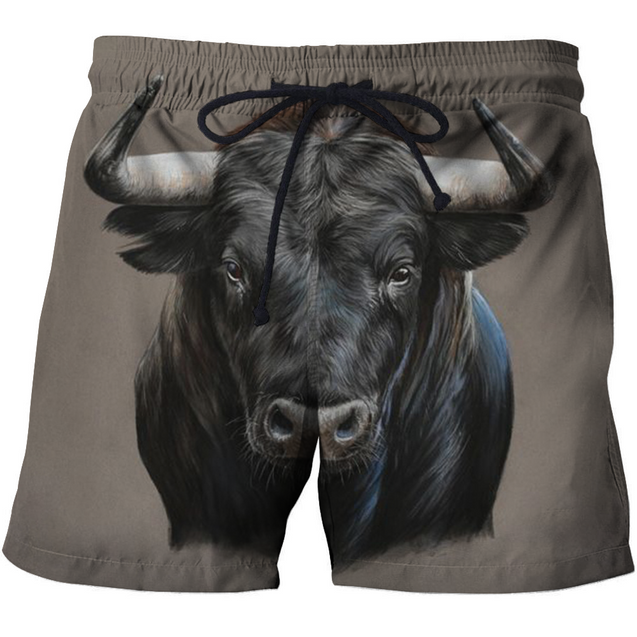 3D All Over Print Bull Art 1-Apparel-PHLong-Short-S-Vibe Cosy™