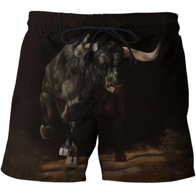 3D All Over Print Bull Art 3-Apparel-PHLong-Short-S-Vibe Cosy™