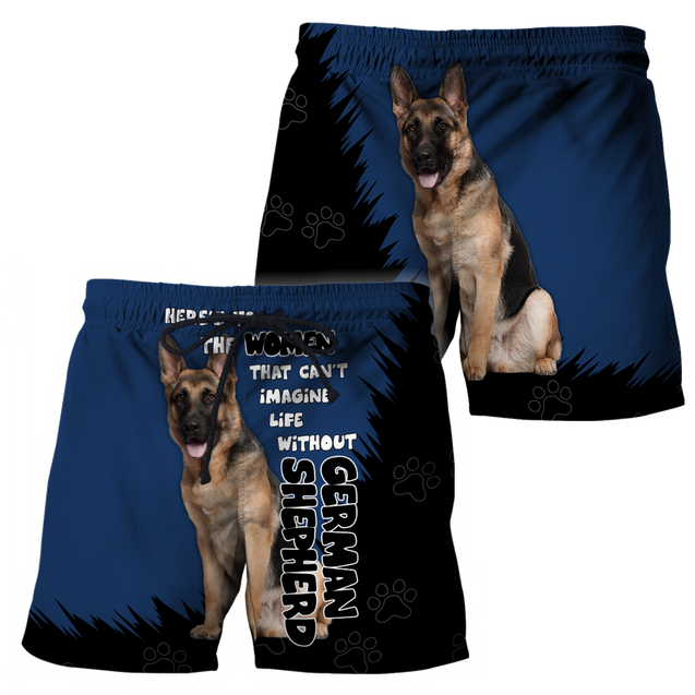 German Shepherd Dog Lover 3D Full Printed Shirt For Men And Women Pi281207-Apparel-MP-Shorts-S-Vibe Cosy™