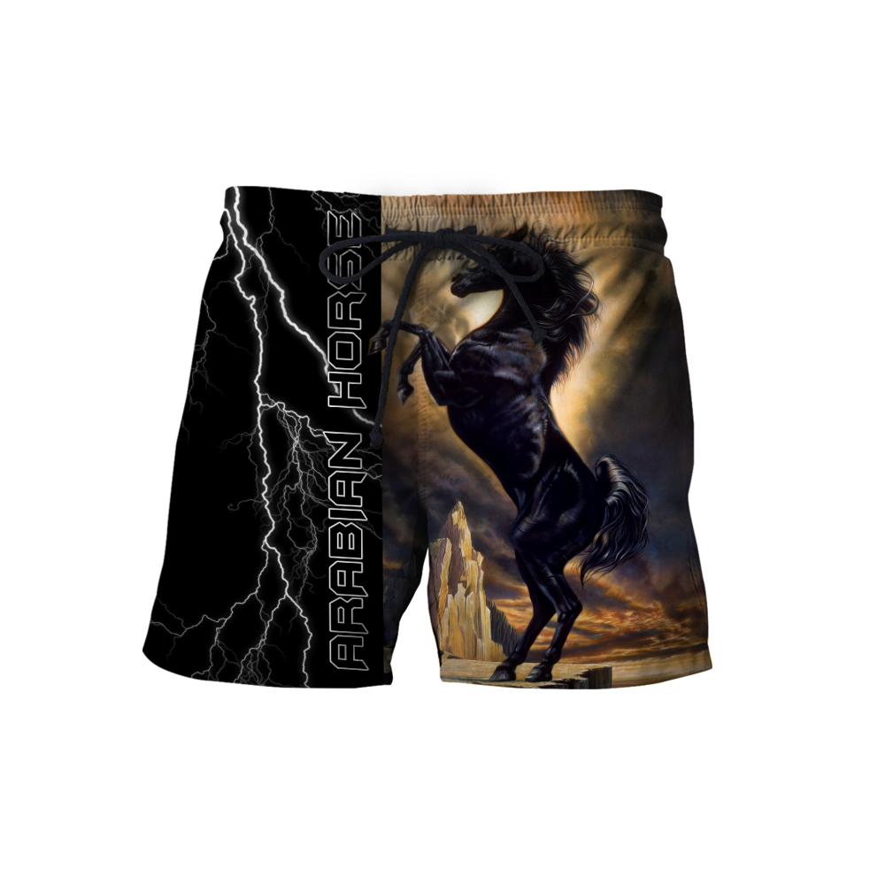 Black Stallion Arabian Horse 3D All Over Printed Shirt Hoodie Pi301202-Apparel-TA-Shorts-S-Vibe Cosy™