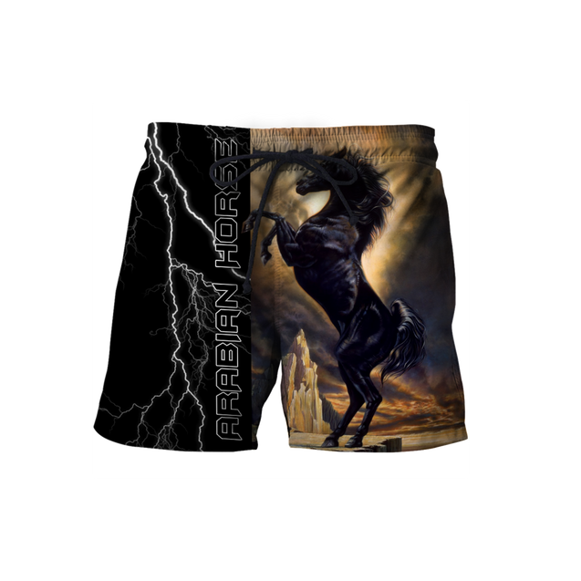 Black Stallion Arabian Horse 3D All Over Printed Shirt Hoodie Pi301202-Apparel-TA-Shorts-S-Vibe Cosy™