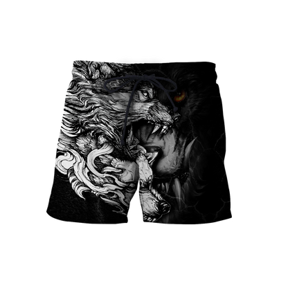 Wolf Tattoo Over Printed Shirt For Men and Women