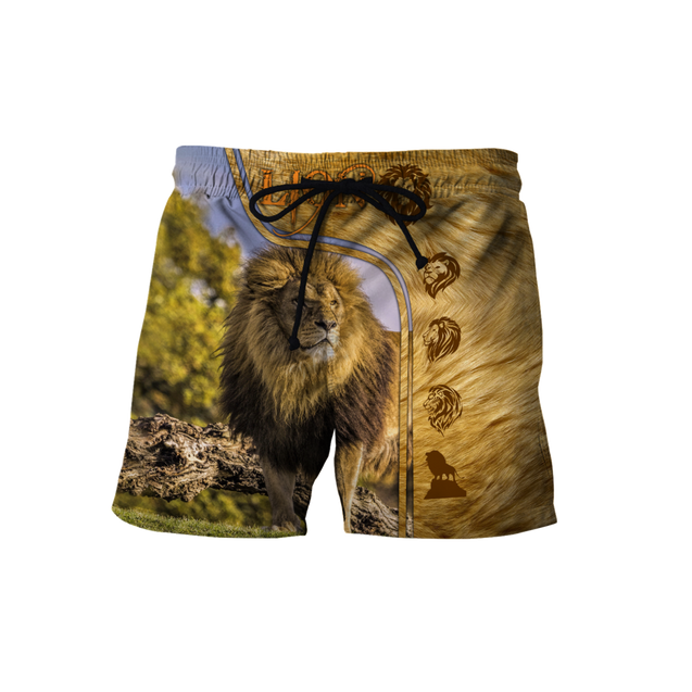 Lion in Wildlife Over Printed Hoodie