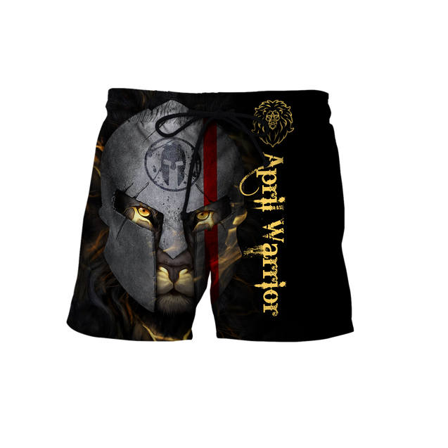 April Spartan Lion Warrior 3D All Over Printed Unisex Shirt