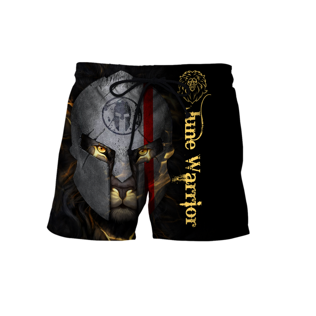 June Spartan Lion Warrior 3D All Over Printed Unisex Shirts