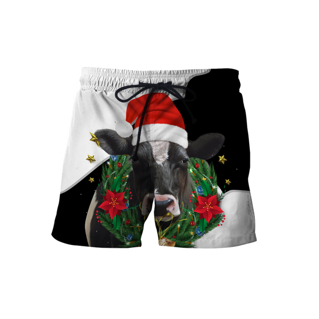 Dairy Cattle Mery Christmas 3D All Over Printed Shirts For Men And Woman