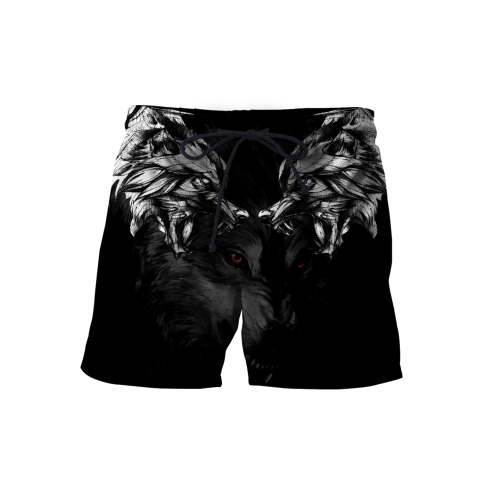 Double Dark Wolf Tattoo 3D All Over Printed Unisex Shirts