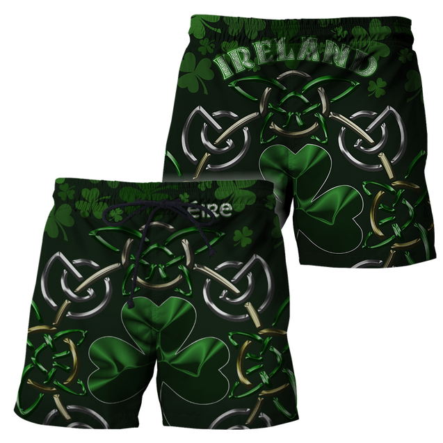 Irish Saint Patrick's Day Shamrock Celtic Cross Hoodie T-Shirt Sweatshirt Pi020310-Apparel-NM-Shorts-S-Vibe Cosy™