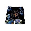 3D Dachshund and Flower Unisex Shirts