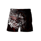 Red Thunder Wolf Tattoo All Over Printed Unisex Shirt